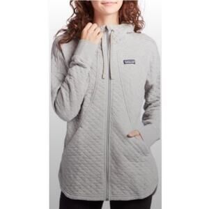 Patagonia Organic Cotton Quilted Hoody Jacket Cream Tan XS